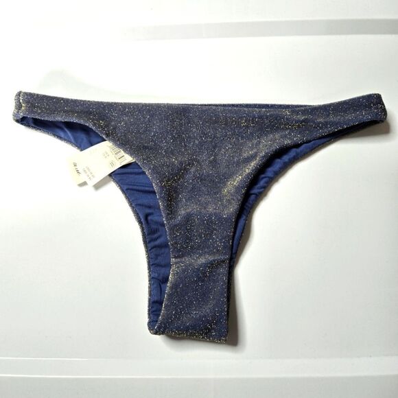 Aerie Blue Sparkle Bikini Bottoms Small - Picture 2 of 6